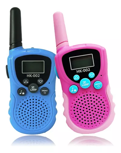 Walkie talkie Walkie Talkie para niños Radio de 2 vías de mano Juguetes  Máx. Walky Talky para niños de 3KM de largo alcance con linterna de  pantalla LCD para niños, juegos al