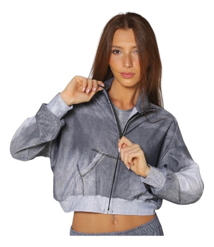 Campera Body Sculpt Simil Jean De Lycra - Modelo Pekin