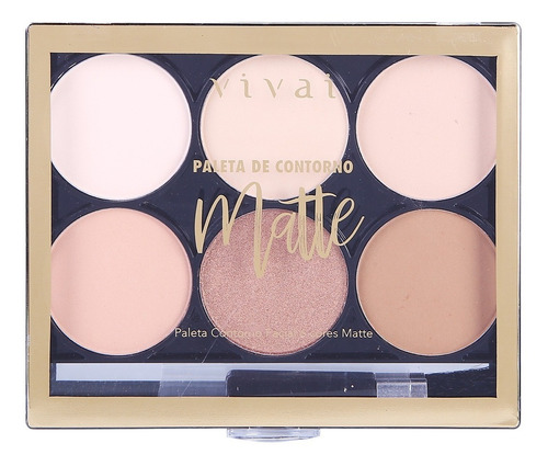 Imagem 3 de 7 de Kit De Maquiagem Vivai Blush Color Me + Contorno Matte Cor 1