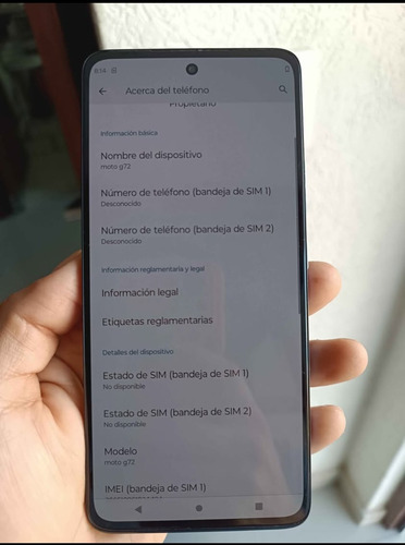 Moto G72 Dual Sim Libre 128 Gb Azul Niágara 6 Gb Ram Azul Acero (Usado)
