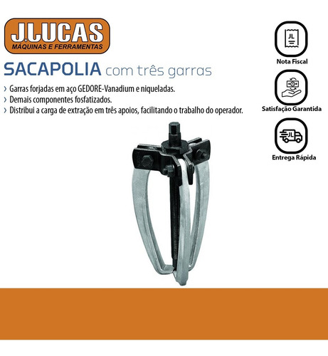 Imagem 2 de 3 de Saca Polia 3 Garras Gedore 8565-4 040060