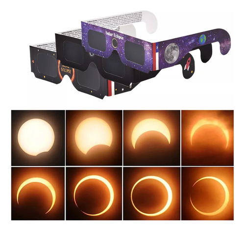 Lk 100pcs Lentes De Papel Para Eclipse Solar