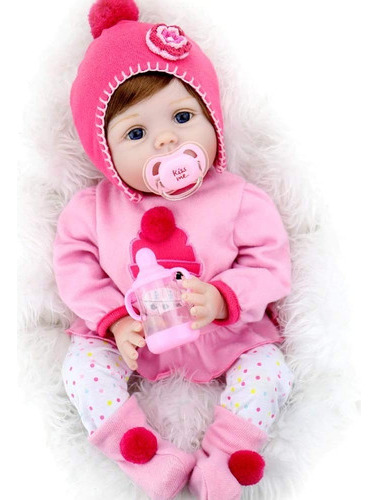 Reborn Bebe Real Muñeca Cuerpo De Algodón Osito De Peluche