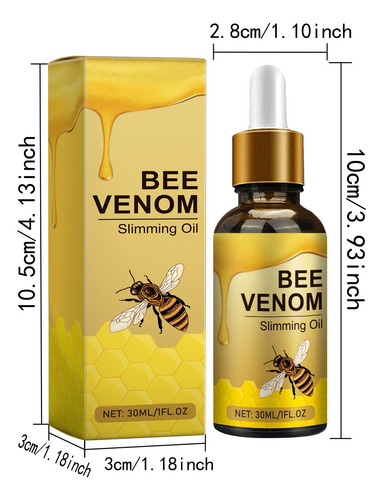 Aceite De Drenaje Linfático De Veneno De Abeja, Paquete De 4