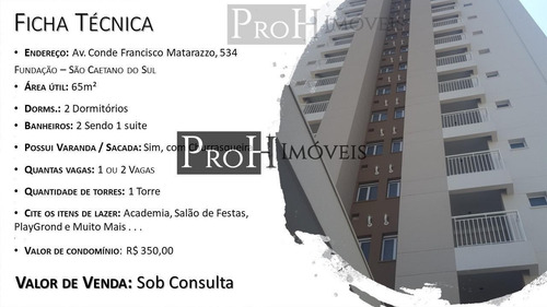 Imagem 1 de 15 de Apartamento Para Venda Em São Caetano Do Sul, Fundação, 2 Dormitórios, 1 Suíte, 2 Banheiros, 2 Vagas - Eleva2vg