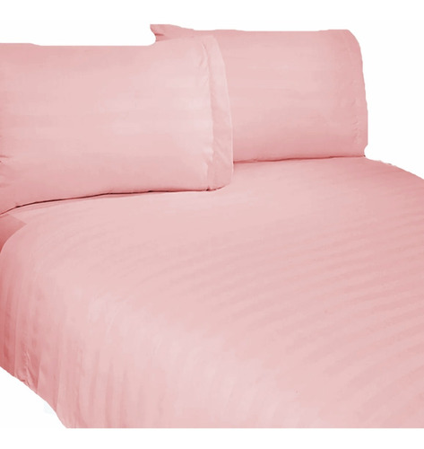 Juego De Sabanas Individual Tacto Suave Soft Rosa Fundas