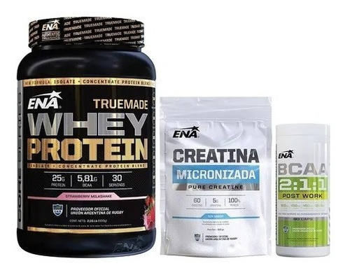 Combo Rendimiento True Made + Creatina + Bcaa 2:1:1 Ena