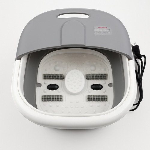 Hidromassageador Para Pés Elétrico, Spa Dos Pés Com Bolhas, Aquecimento E Infravermelho, Roletes Massageadores - 127v