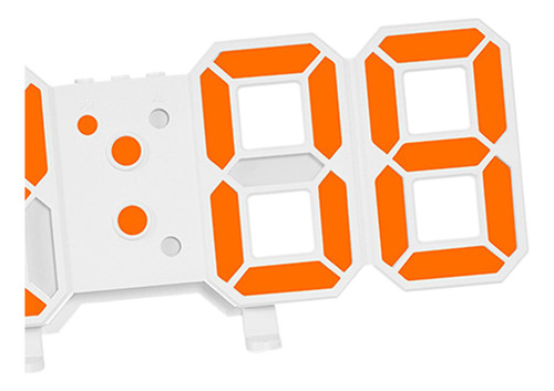 Reloj De Pared Digital 3d Reloj Despertador Digital Naranja