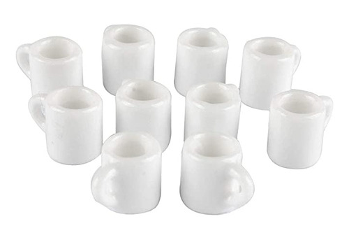 Nwfashion - Juego De 10 Vasos Blancos En Miniatura Para C