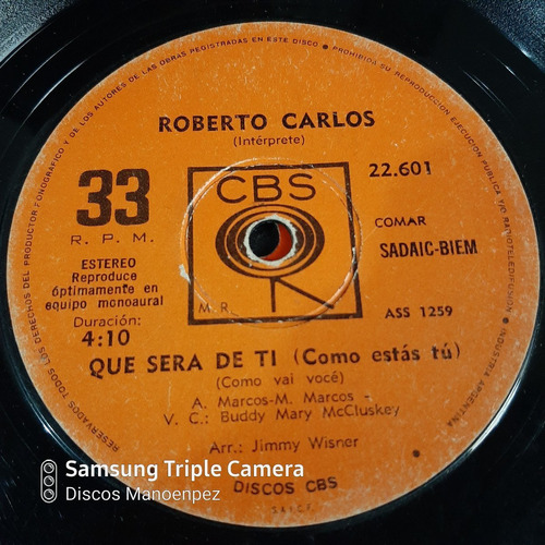Simple Roberto Carlos Cbs 22601 C15