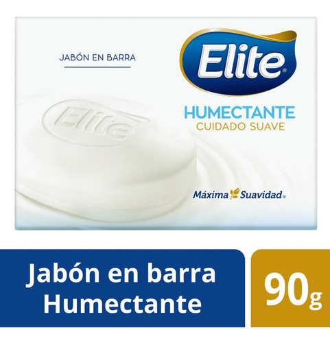 Jabón Barra Elite Humectante Cuidado Suave 90gr Pack X24