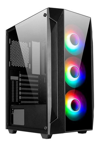 Armario Alseye Phantom Gamer, torre media, lateral de cristal negro