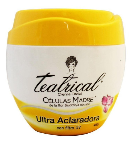 Teatrical Crema Facial Aclaradora 400 G. Protege De Rayos Uv