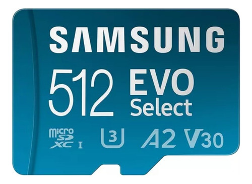 Memoria Micro Sd 512gb Samsung Evo Select 130 Mb/s