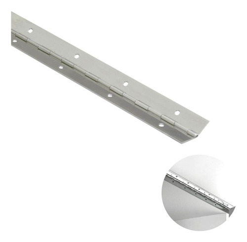 Dobradiça Piano Em Aço Inox De 2 Metros X 50 Mm