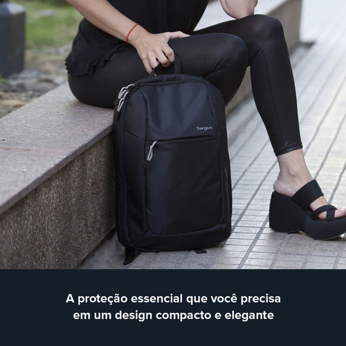 Mochila Targus Preta Executiva 15.6 Resist À Água P Notebook Desenho Do Tecido Liso