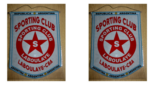 Banderin Grande 40cm Sporting Club Laboulaye Cordoba