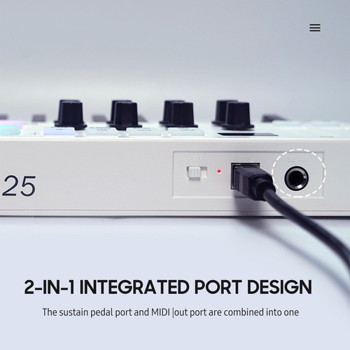 . Teclado Usb M-vave Con Control Midi Mini Portátil De 25
