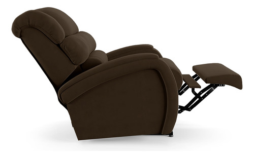Poltrona Papai Reclin Kylie Power Elétrico Usb Veludo Marrom