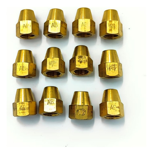 Tuerca Conica 1/4 Para Gas ( 12 Piezas )
