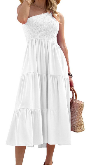 Vestido Blanco Para Playa | MercadoLibre 📦