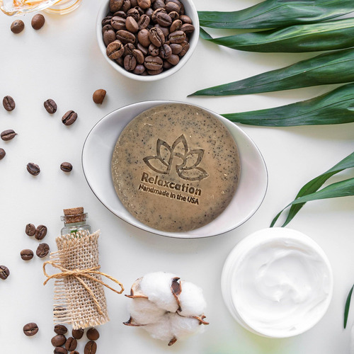Exfoliante Relajante Para Café En Barra De Jabón Con Manteca