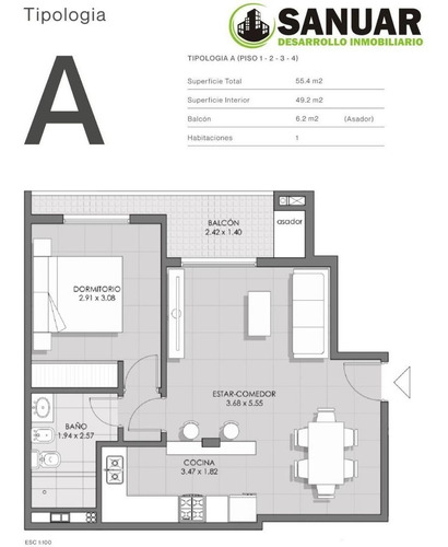 Imagen 9 de 14 de Preventa De Departamentos 1 Dormitorio B° General Paz!!