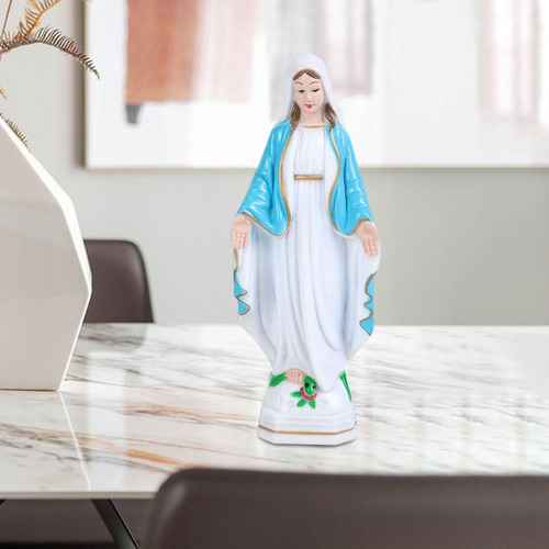 Santísima Virgen María Estatuilla 15cm Abrigo Azul