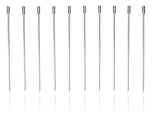 True, Set Of 10 Stainless Steel Cocktail Picks, Silver
