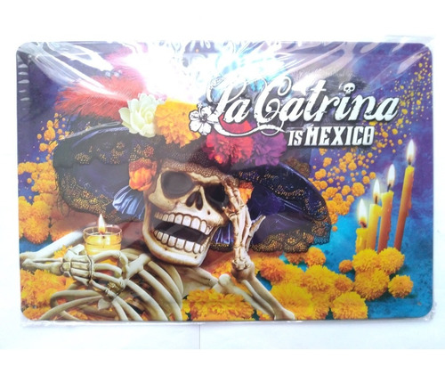 Anuncio La Catrina Vintage Poster Lámina Retro Bar Cantina