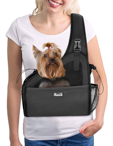 Eslingas Para Perros Pequeños Con Correa Ajustable Y Bolsill