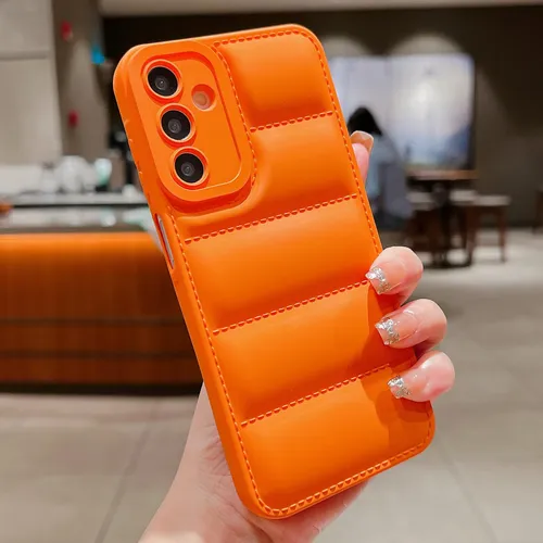 Funda Para Samsung Galaxy S24 Fe Acolchado Naranja