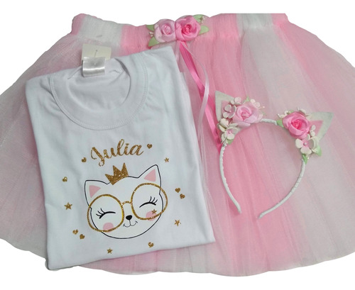 Set Gatita  - Tutu + Vincha + Remera