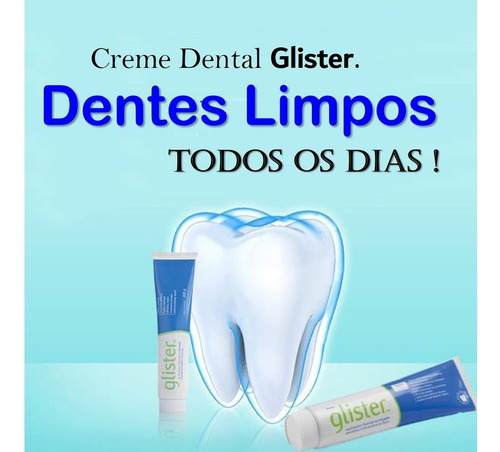5x Creme Dental Glister Amway 200g + Brinde (spray Bucal)