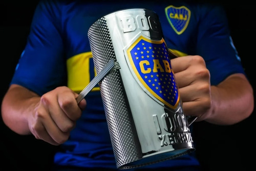 Vaso Guira Boca Jrs Oficial Con Raspador Cumbia - Full