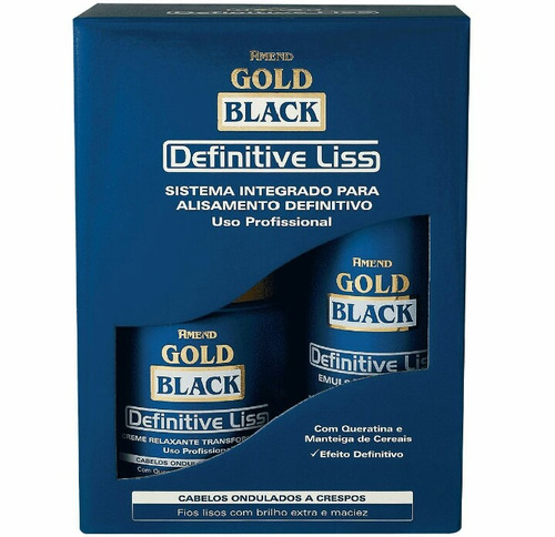 Alisamento Amend Gold Black Cabelo Crespo Ondulado + Brinde