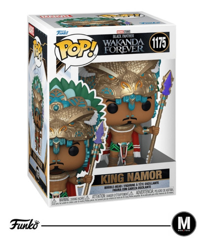 Figura De Accion Rey Namor 1175 Pantera Negra: Wakanda Forever Marvel Funko Pop