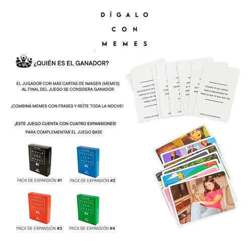 Juego De Mesa Dígalo Con Memes Meme Test Memmes Cartas Risas