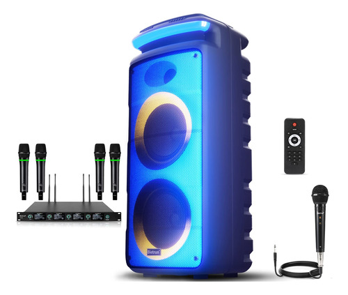 Maquina Karaoke Bluetooth Para Adulto Niño Sistema Microfono