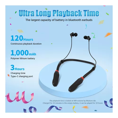 Auriculares Bluetooth de 120 horas de reproducción extra larga con  auriculares de micrófono, Muitune i35 controladores de armadura  equilibrados