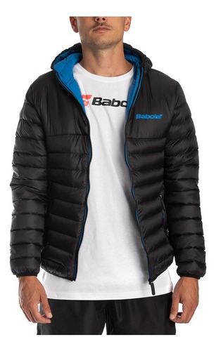 Campera Hombre Viper Negra Con Detalle Azul