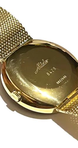 Reloj Mido Commander Dorado Dial Negro De Caballero 8429