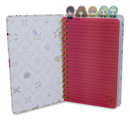 Cuaderno Espiral Harry Potter Chibi Hogwarts 75 Páginas