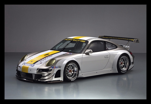 Porsche 911 Gt3 Rsr 2011 Cuadro Enmarcado 45x30cm