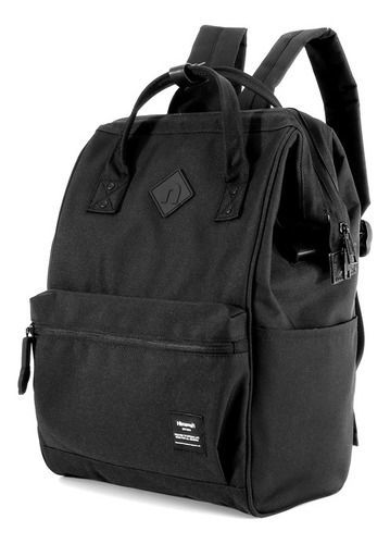 Mochila Escolar O De Viaje Porta Laptop Conexión Usb - Negro Diseño De La Tela Liso