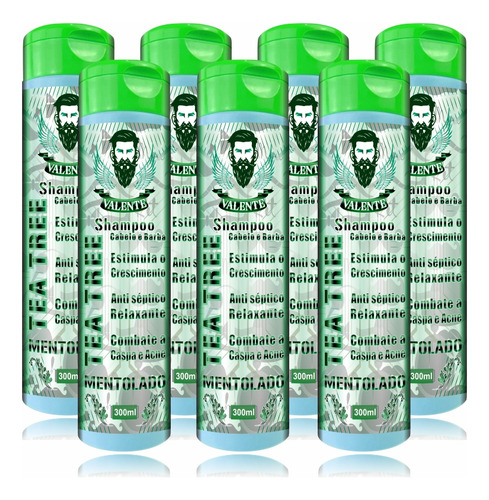 Shampoo Valente Tea Tree Kit Com 7 Unidades