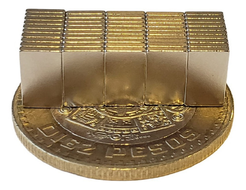 25 Imanes De Neodimio 10mm X 5mm X 1mm Magneto Rectangular