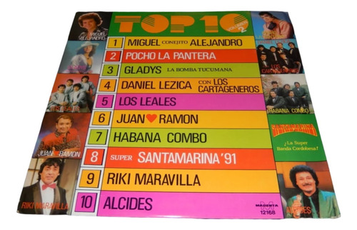 Top 10 Vol.2 Vinilo Variado Cumbia De Los 90 Temazos Magenta
