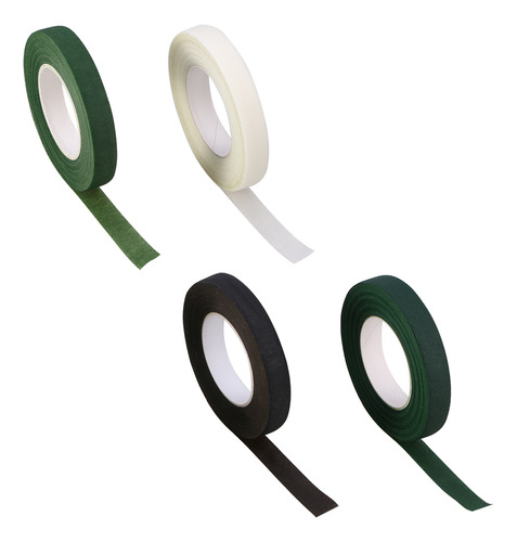 Cinta Adhesiva Verde Con Forma De Flor, 4 Rollos